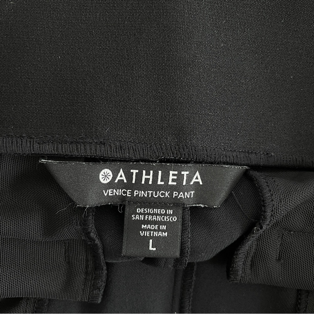 Athleta Venice Black Cropped Ponte Pants-size Large - Picture 6 of 8